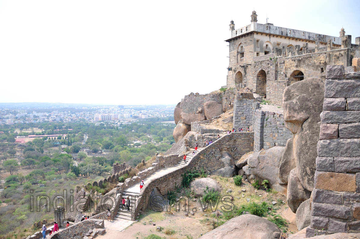 Fort overlooking the city of Hyderabad