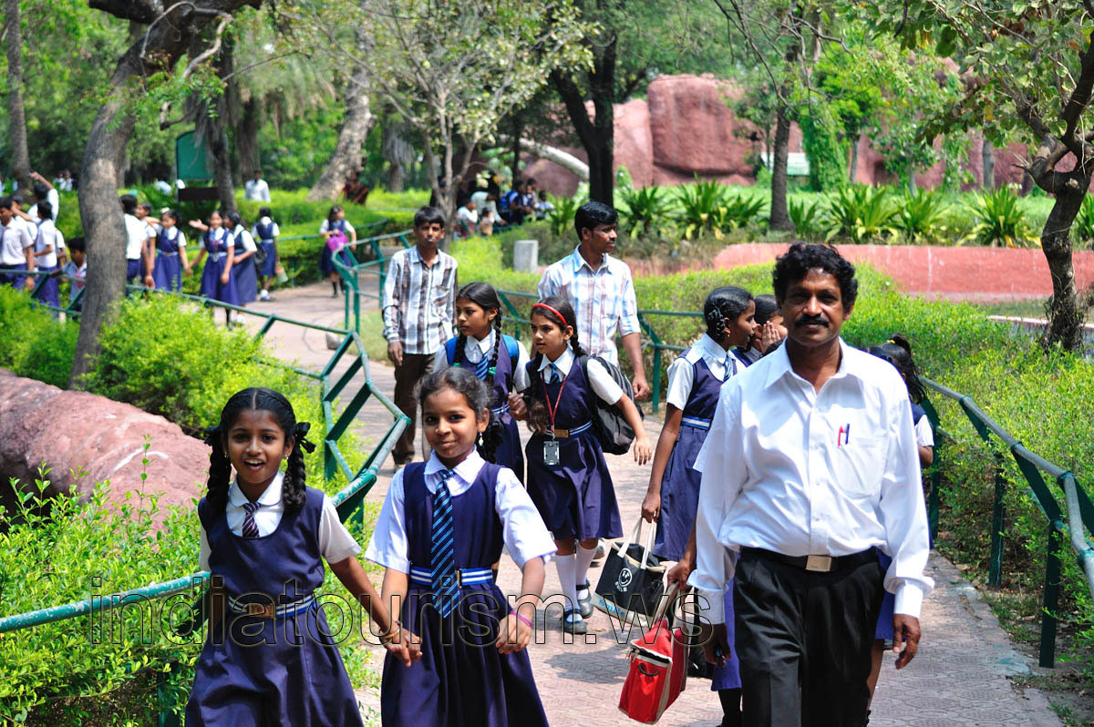 A group of indian school children