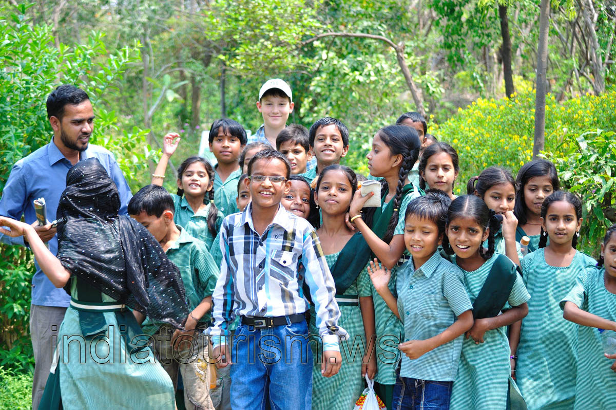 Indian children are happy to be here