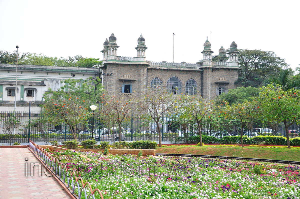 Ancient castle over the road