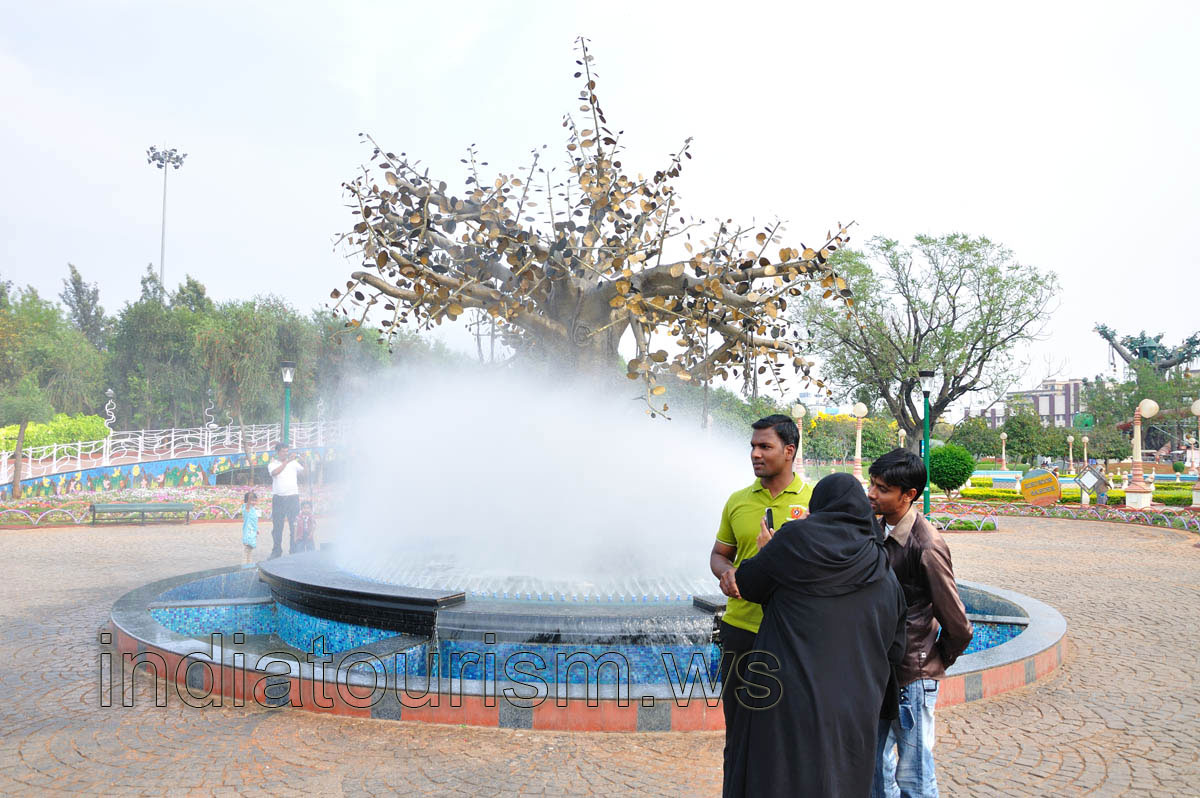 Beautiful water mist fountain
