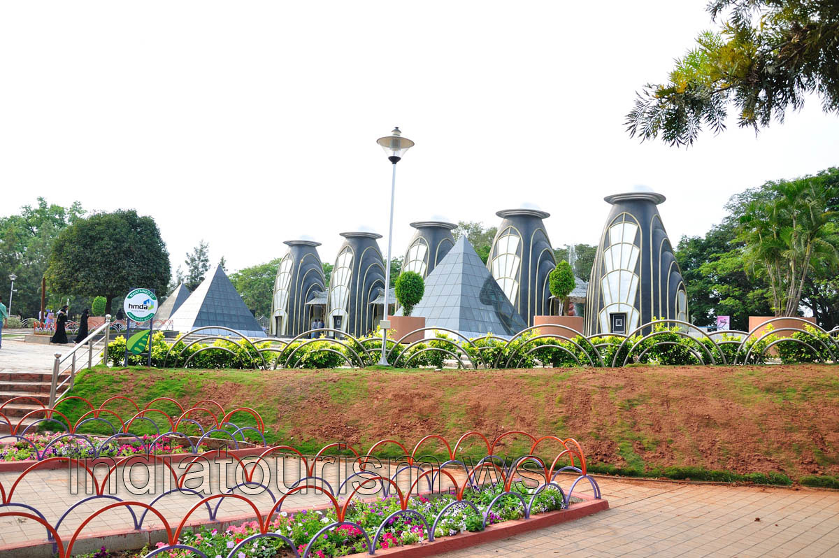 This five tall and unique buildings function as a ticket counters