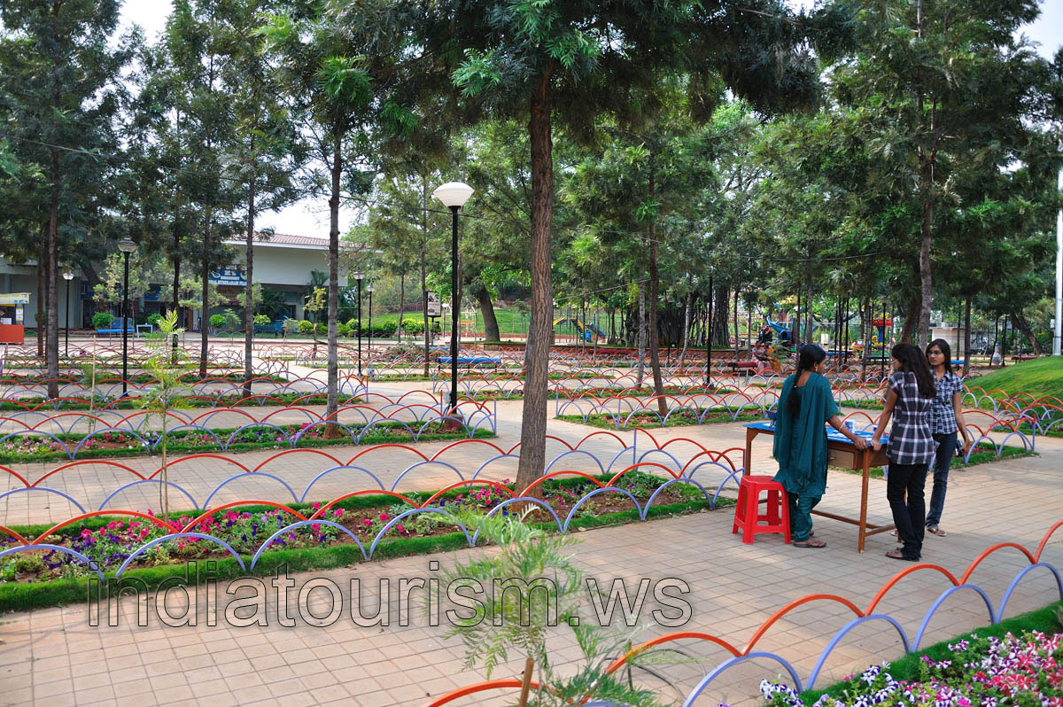 Flower beds with a small fences