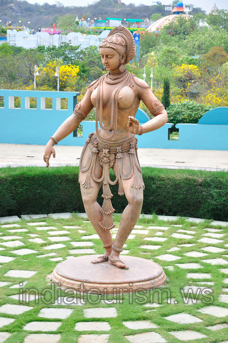 Statue of the half-nude dancer