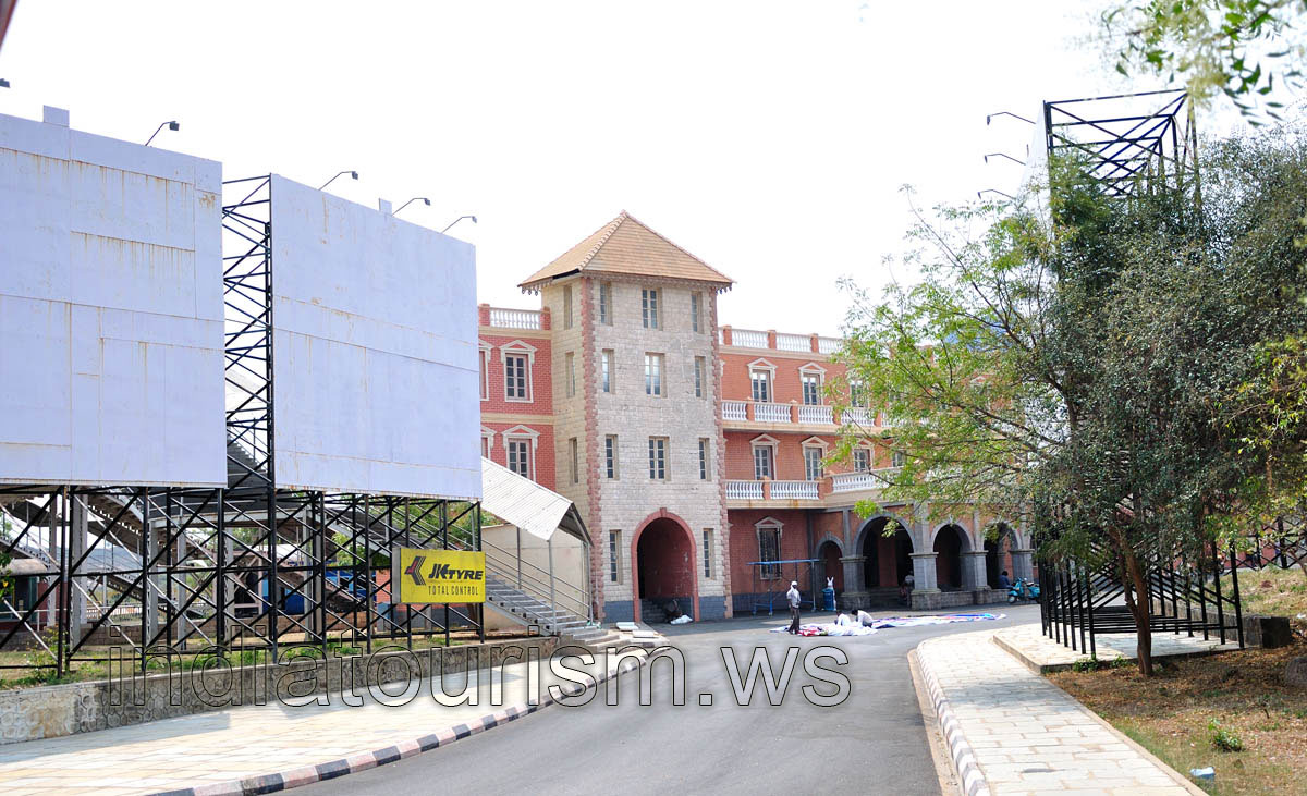 We approach to the railway station