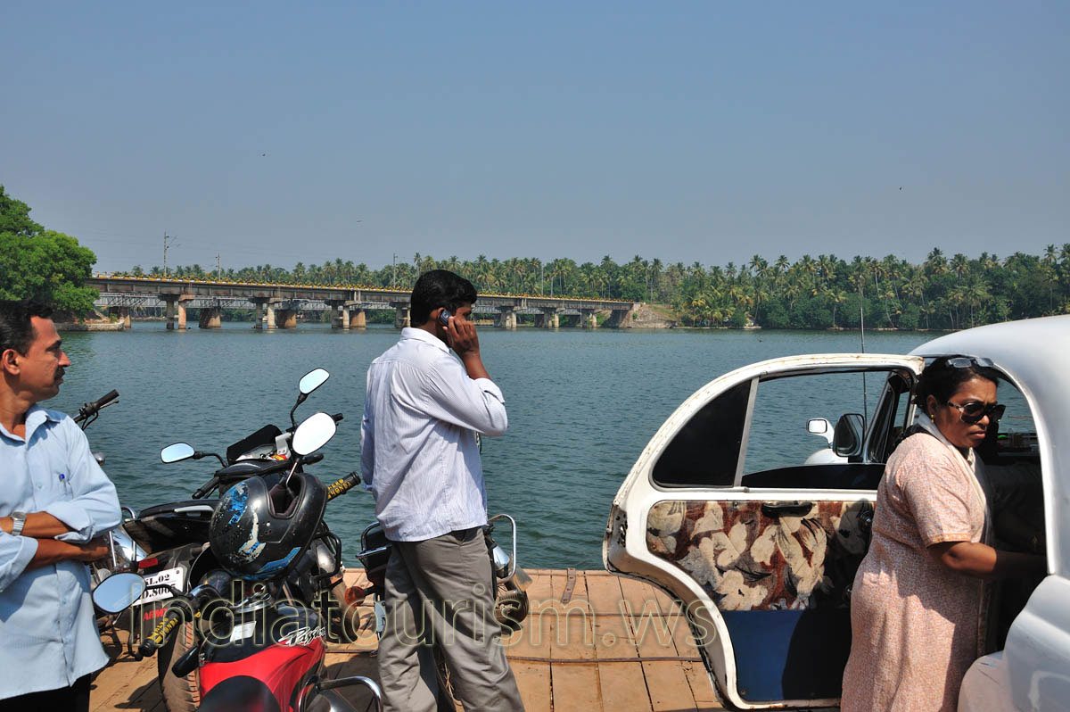 ferry on the way to the backwaters