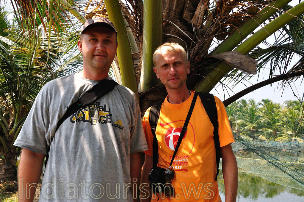 me and my friend at the backwaters