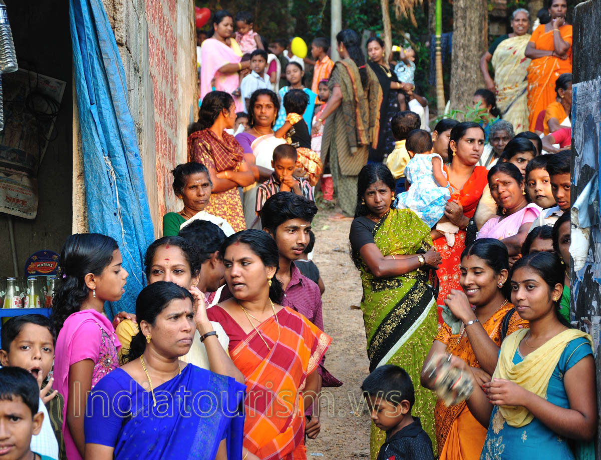 Women and children are on the sidelines