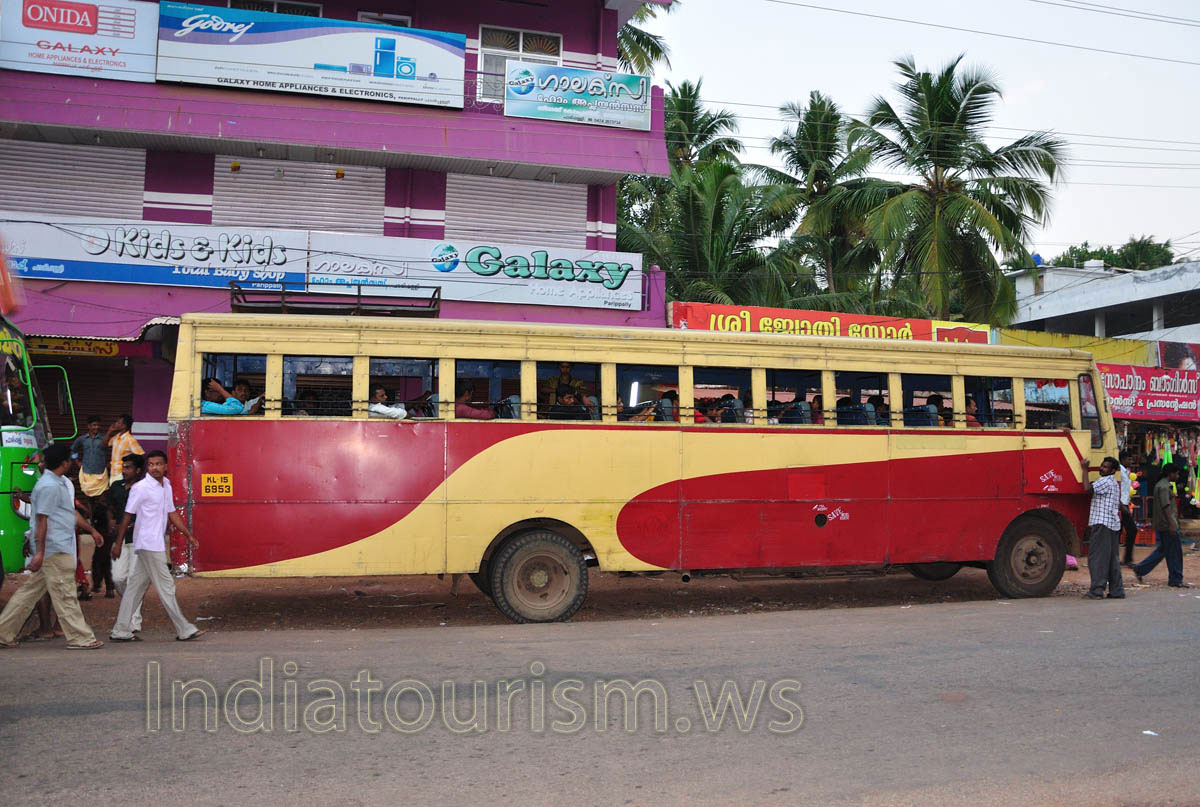 city ​​bus without glass