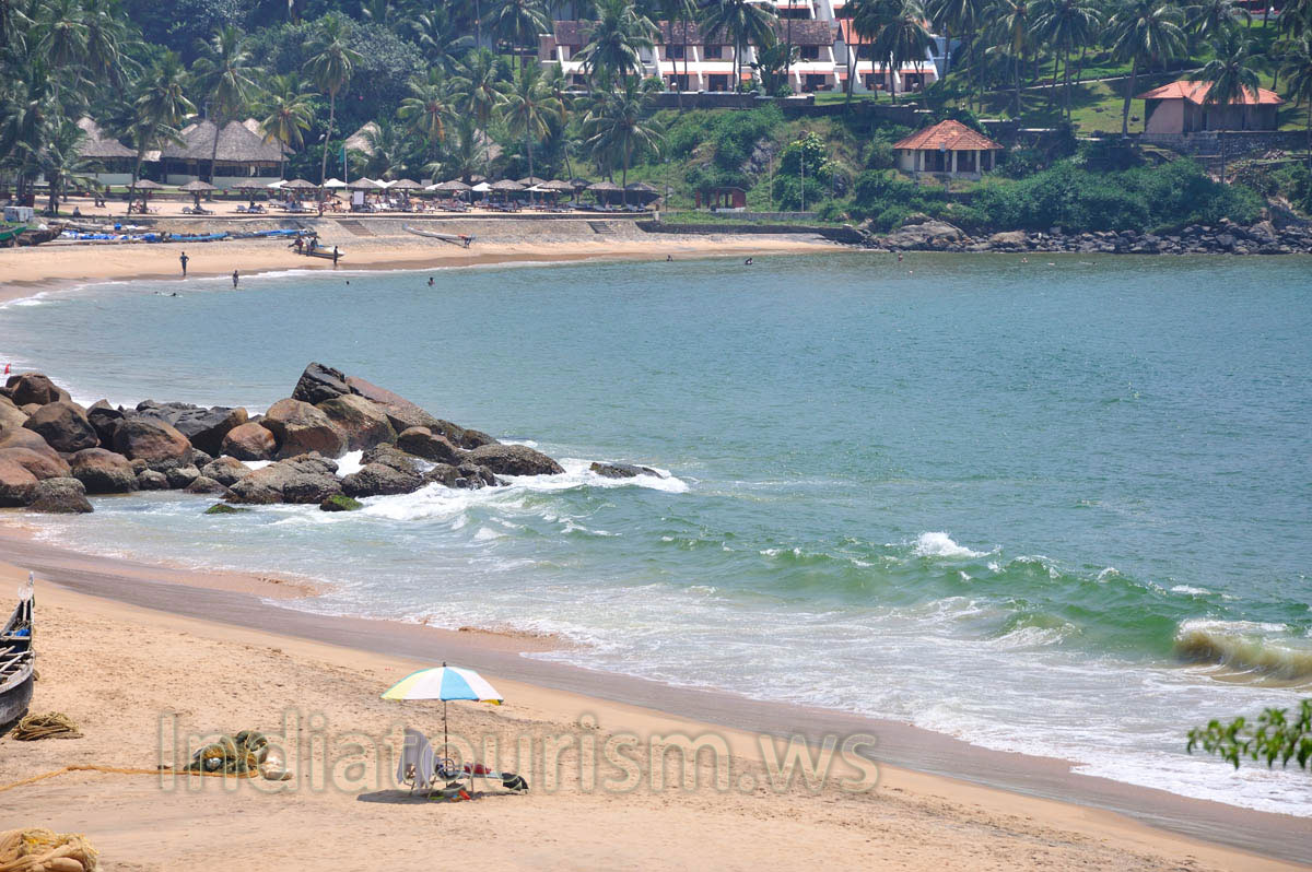 private beach of hotel samudra