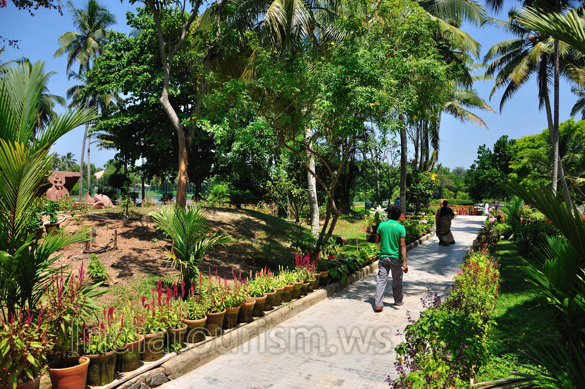 Veli lagoon area is surrounded by lush greenery