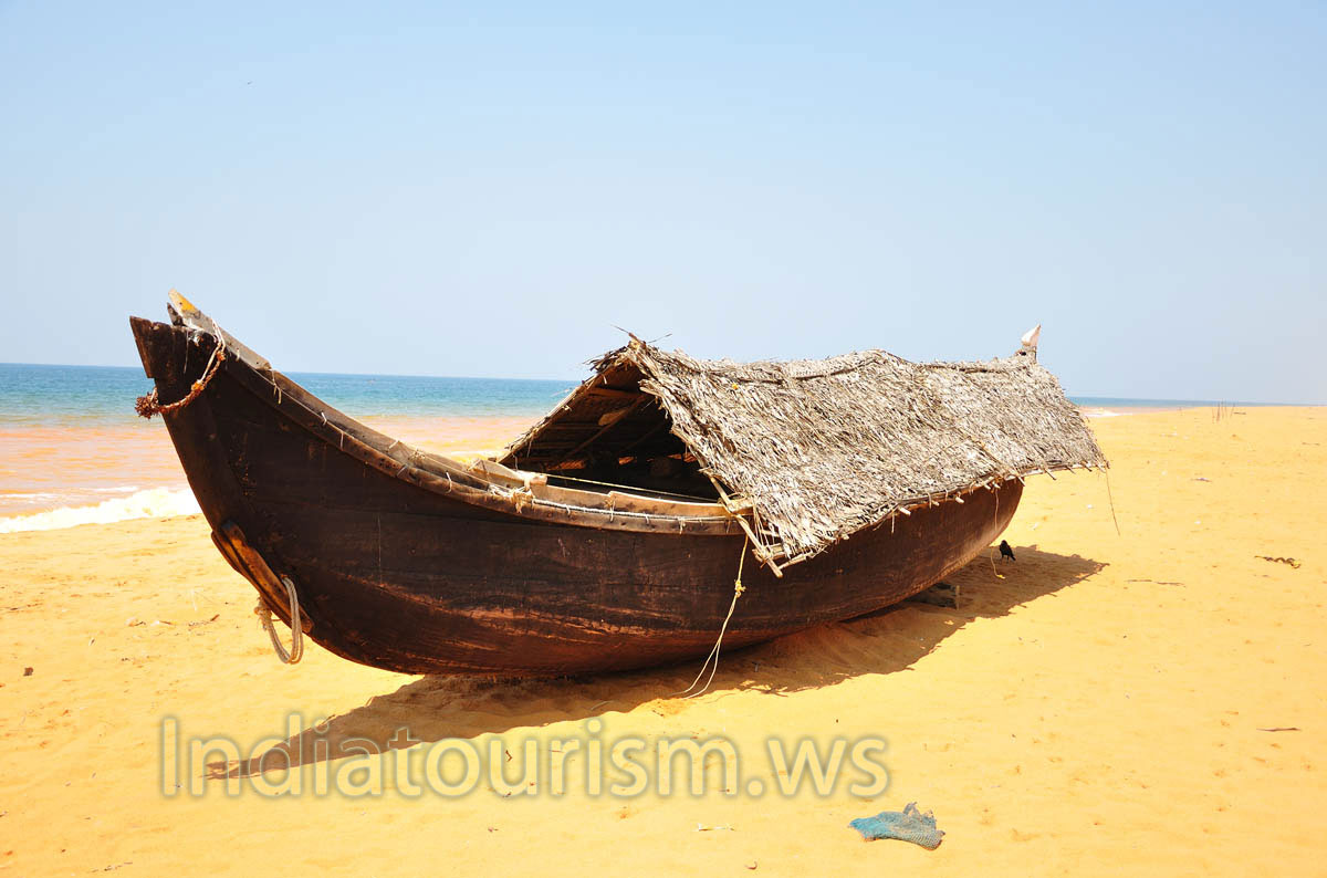 houseboat on yellow sand