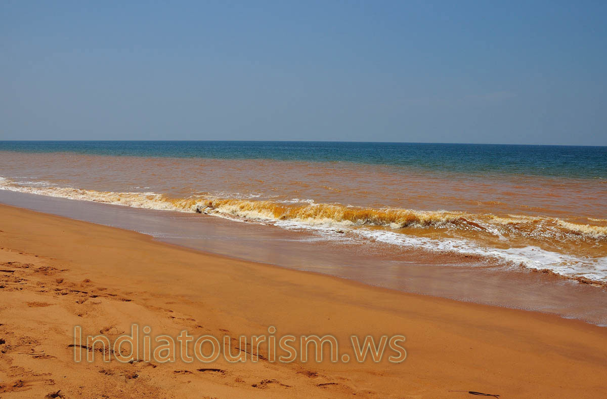 Beach sand near Trivandrum has a unique orange color