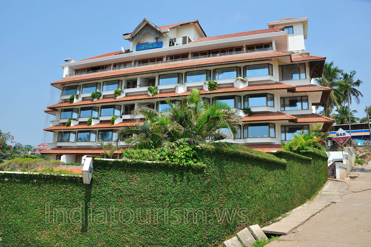 green wall of Hindustan Beach Retreat