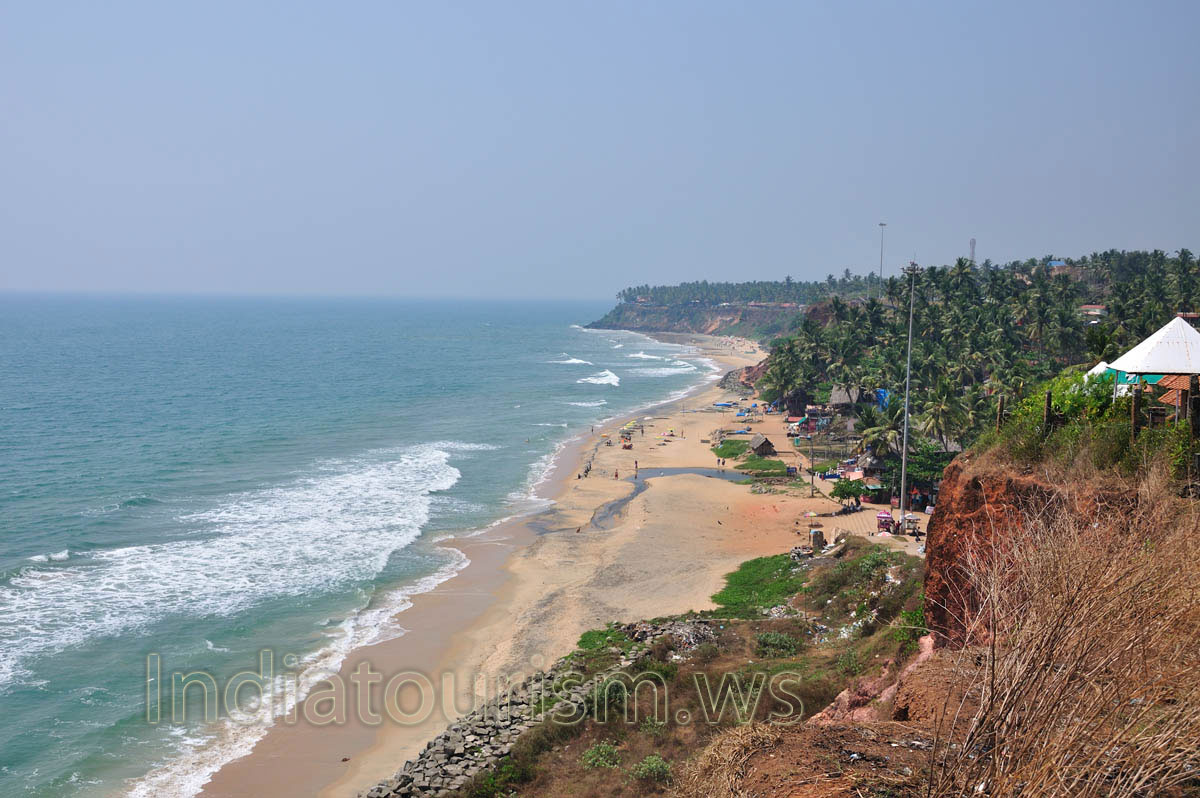 Varkala is the only place in southern Kerala where cliffs are found adjacent to the Arabian Sea