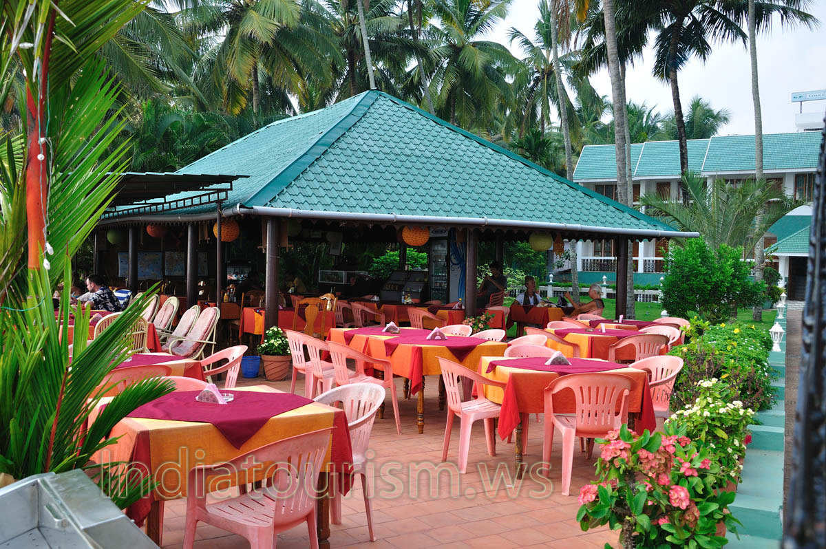 cafe of the luxurious two storey hotel