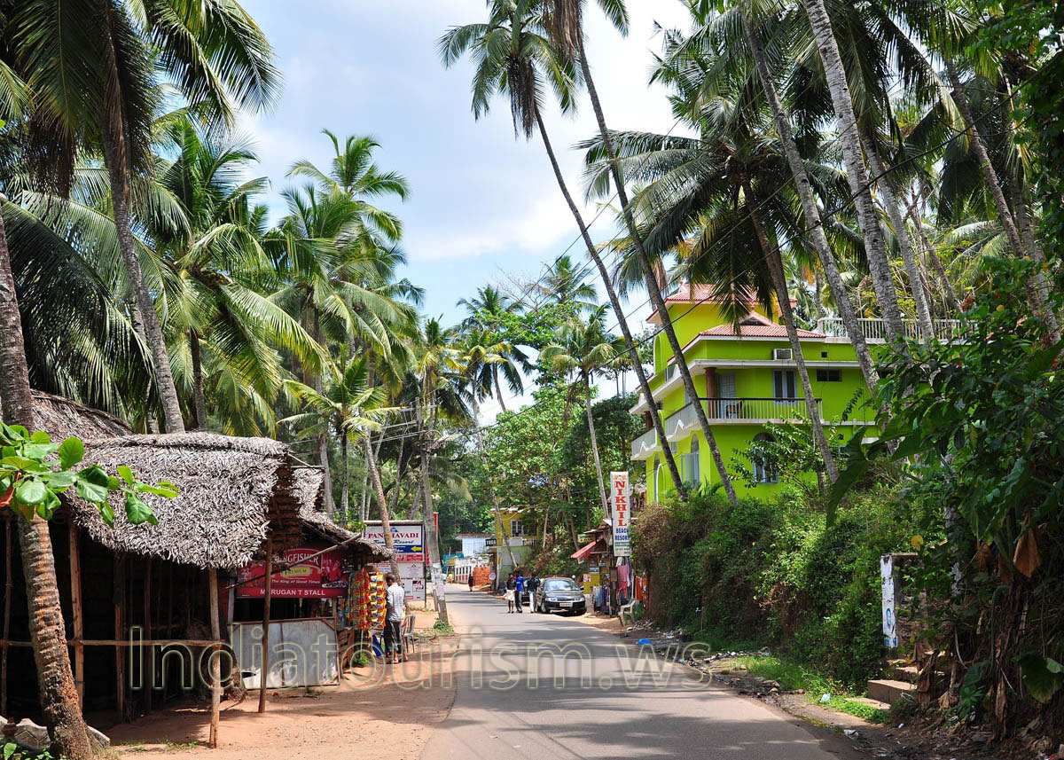 view of the Nikhil Beach Resort from the beach