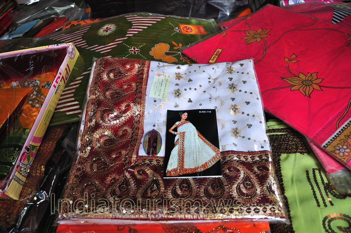 sari with the rich embroidery