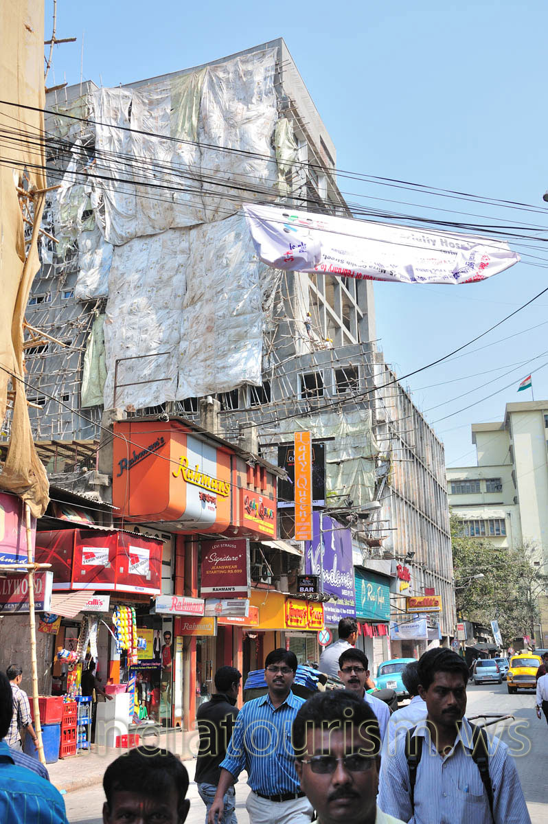 Restoration work on the building