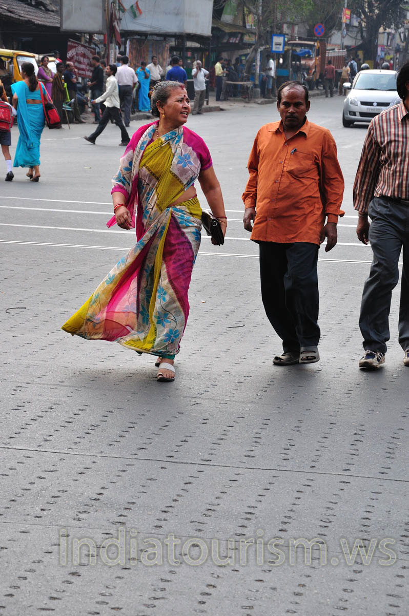 Indian woman with big purse