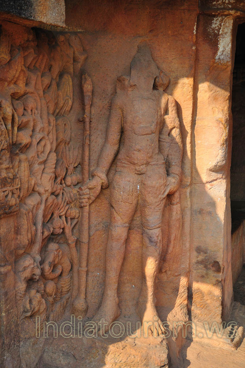 The sculpture of a warrior