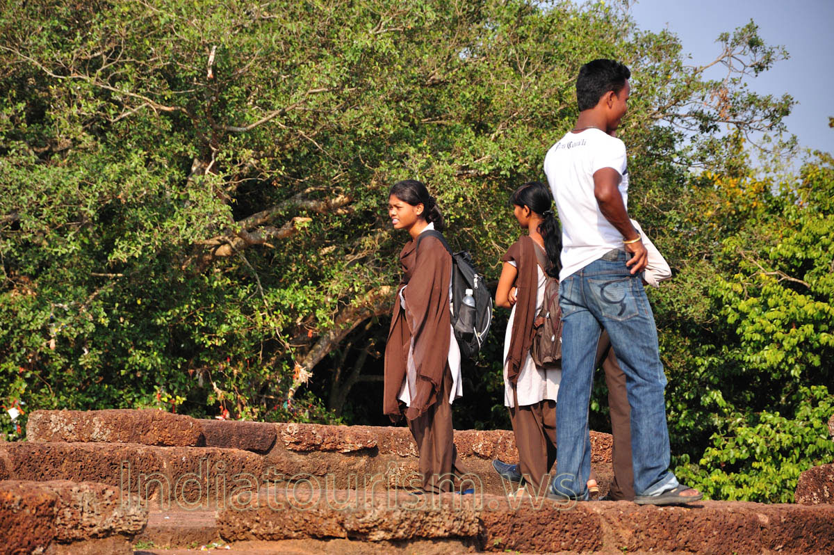 Indian youth at the Udayagiri hill
