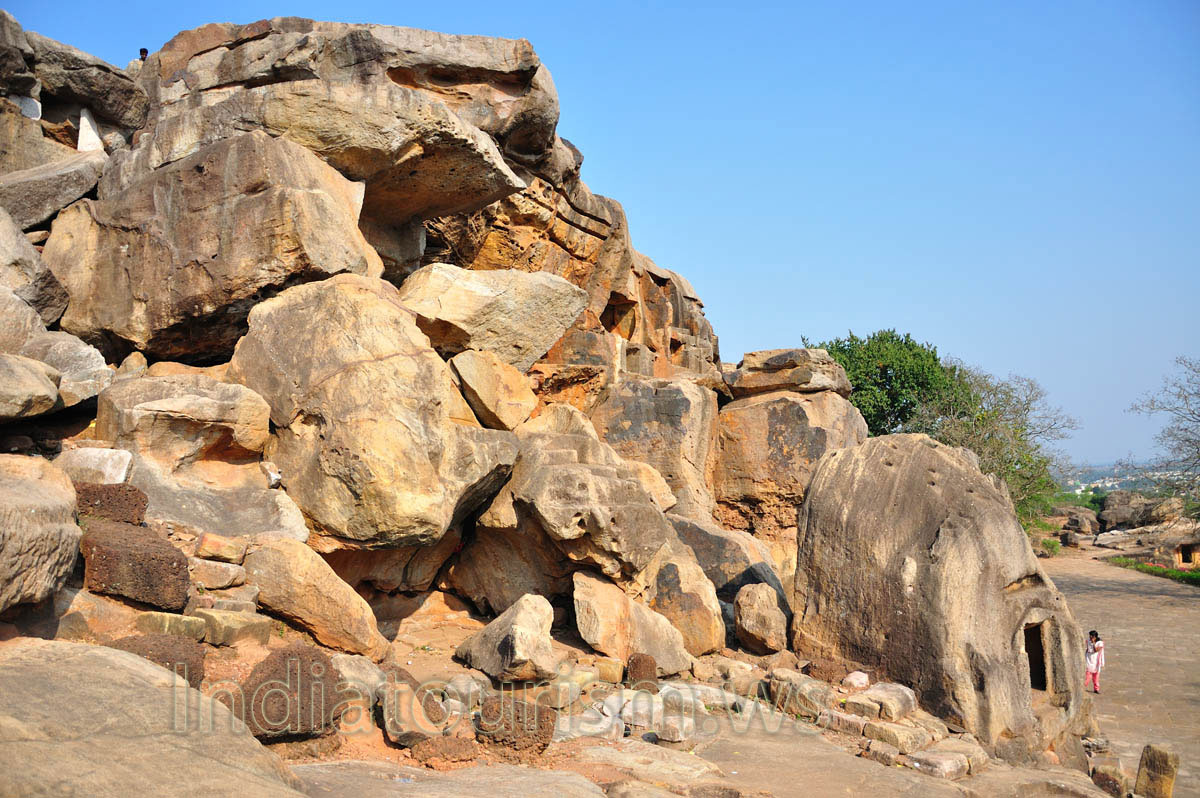 Caves at the top of Udayagiri