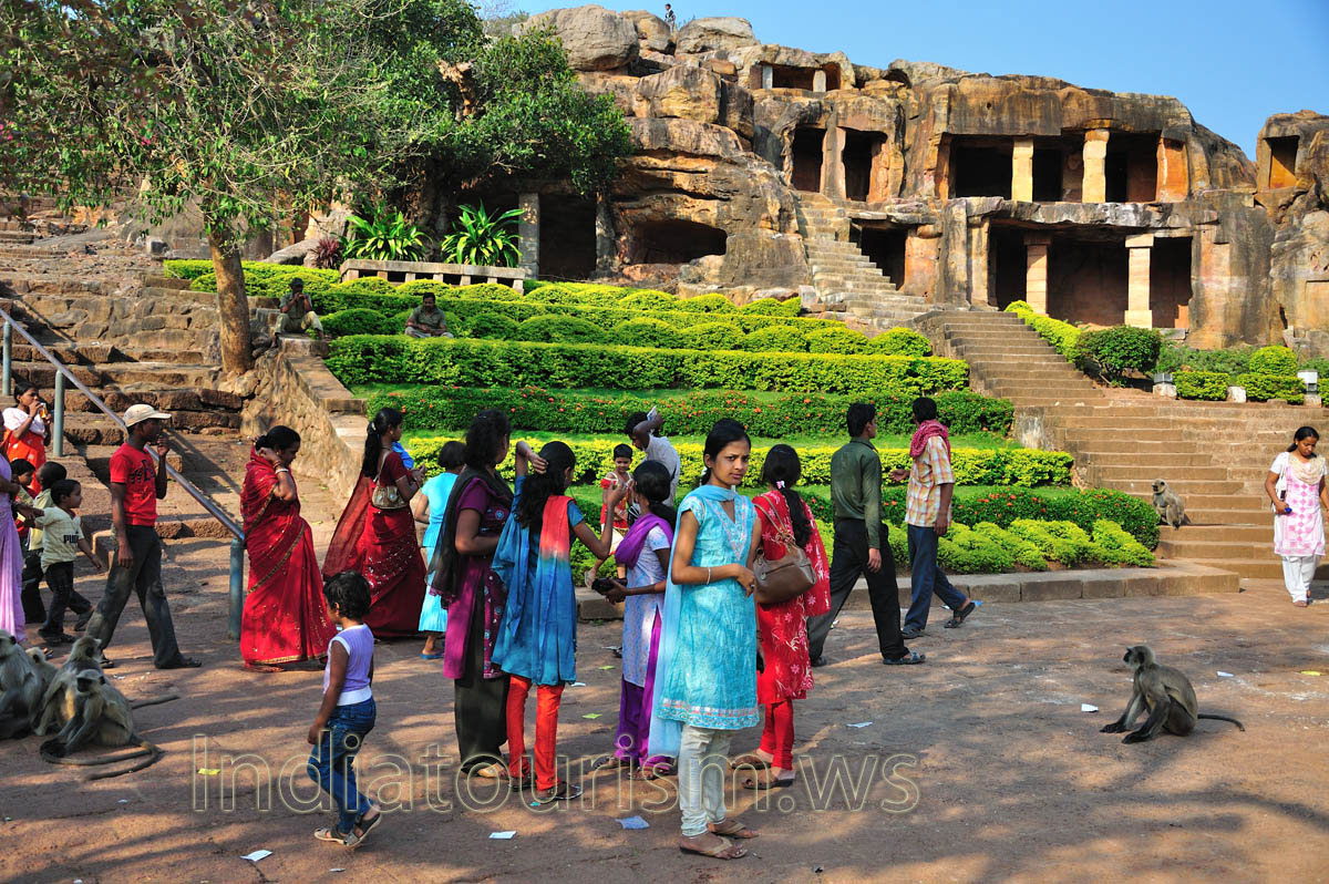 Caves at the entrance of Udayagiri