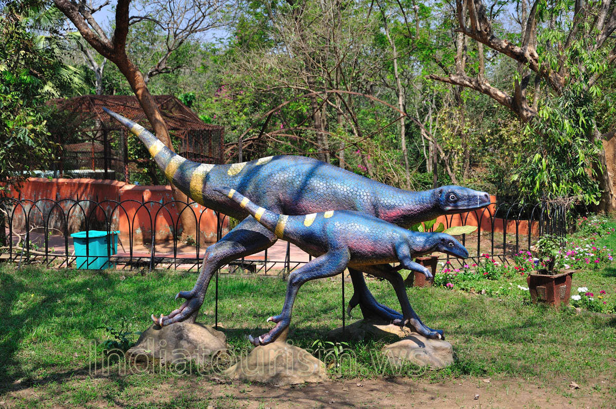 Bright artificial dinosaurs