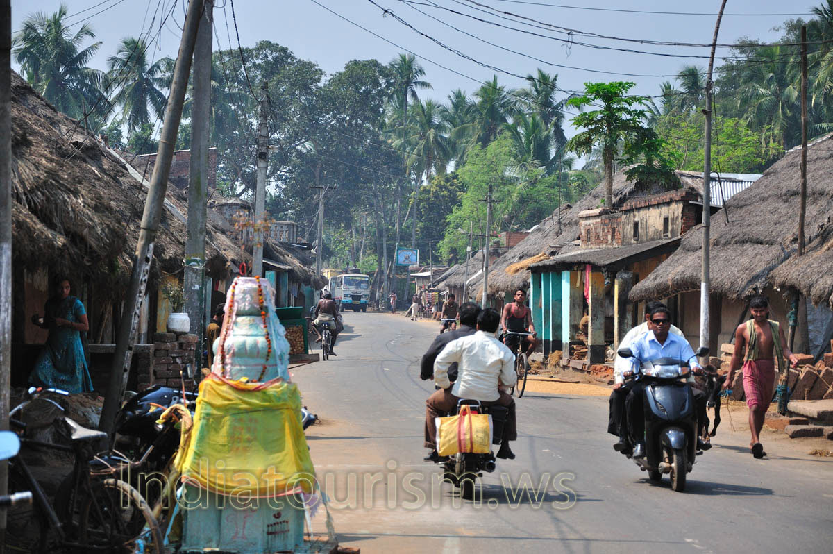 The road is loaded by transport