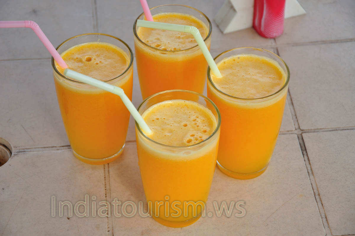 Here is the very tasty fresh orange juice