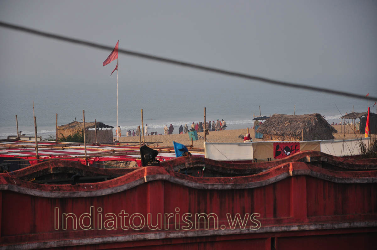 This is the view from the balcony of the hotel at the village of fishermen