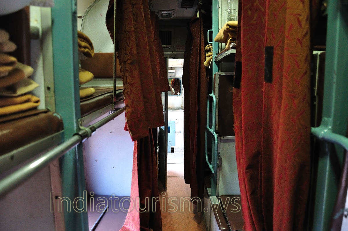 Inside the railroad car with air conditioning