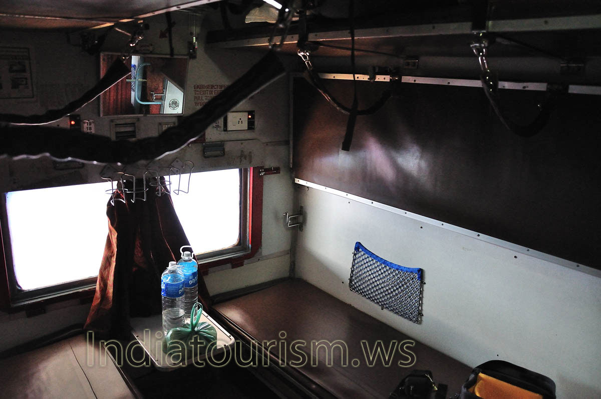Our compartment in a railway carriage