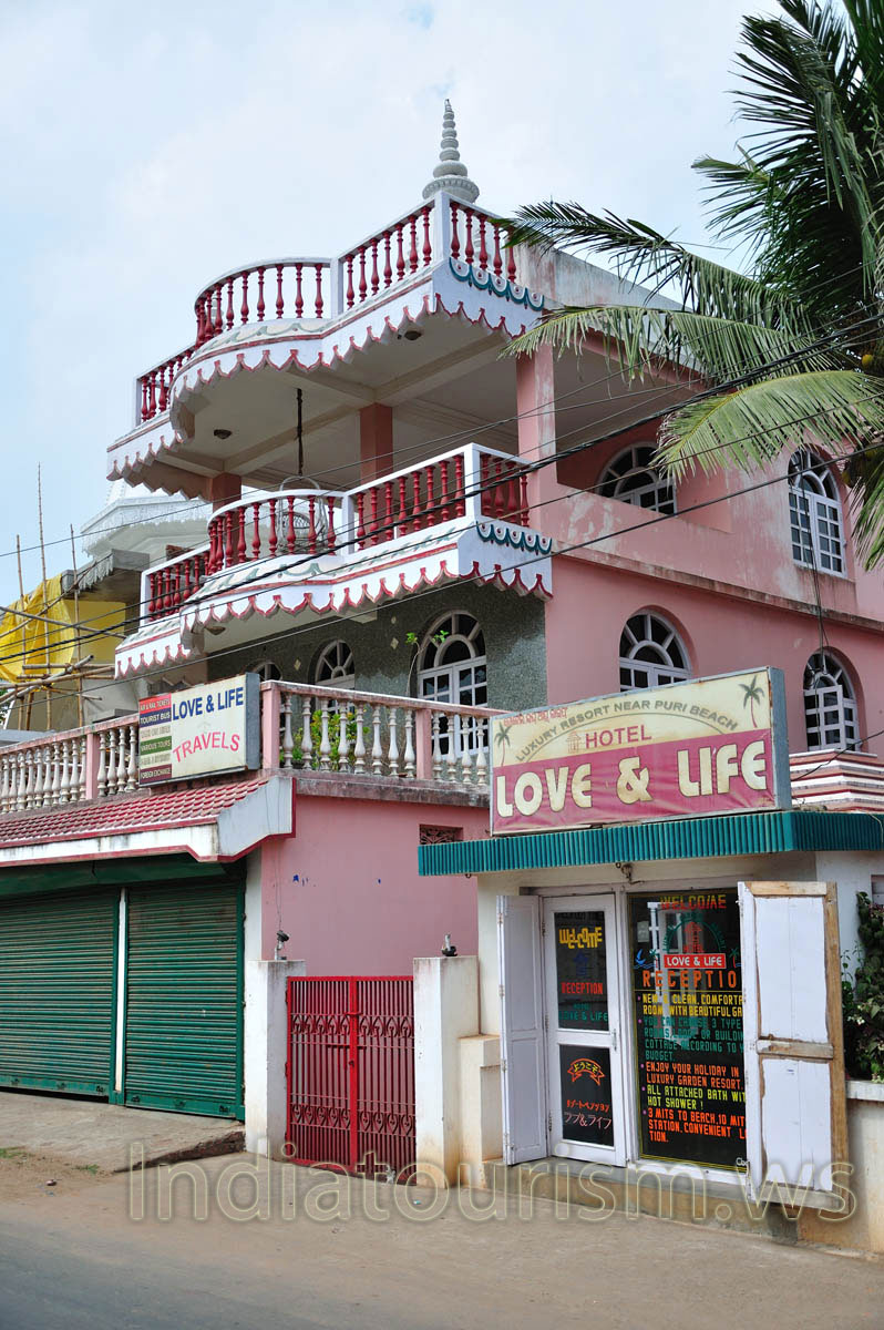 The luxury resort near Puri beach, the hotel Love & Life