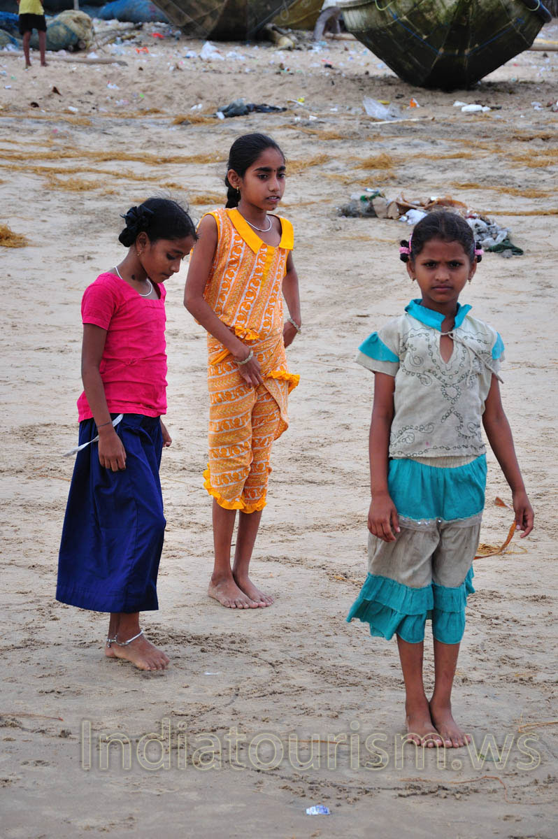 The little girls from the fishermen village
