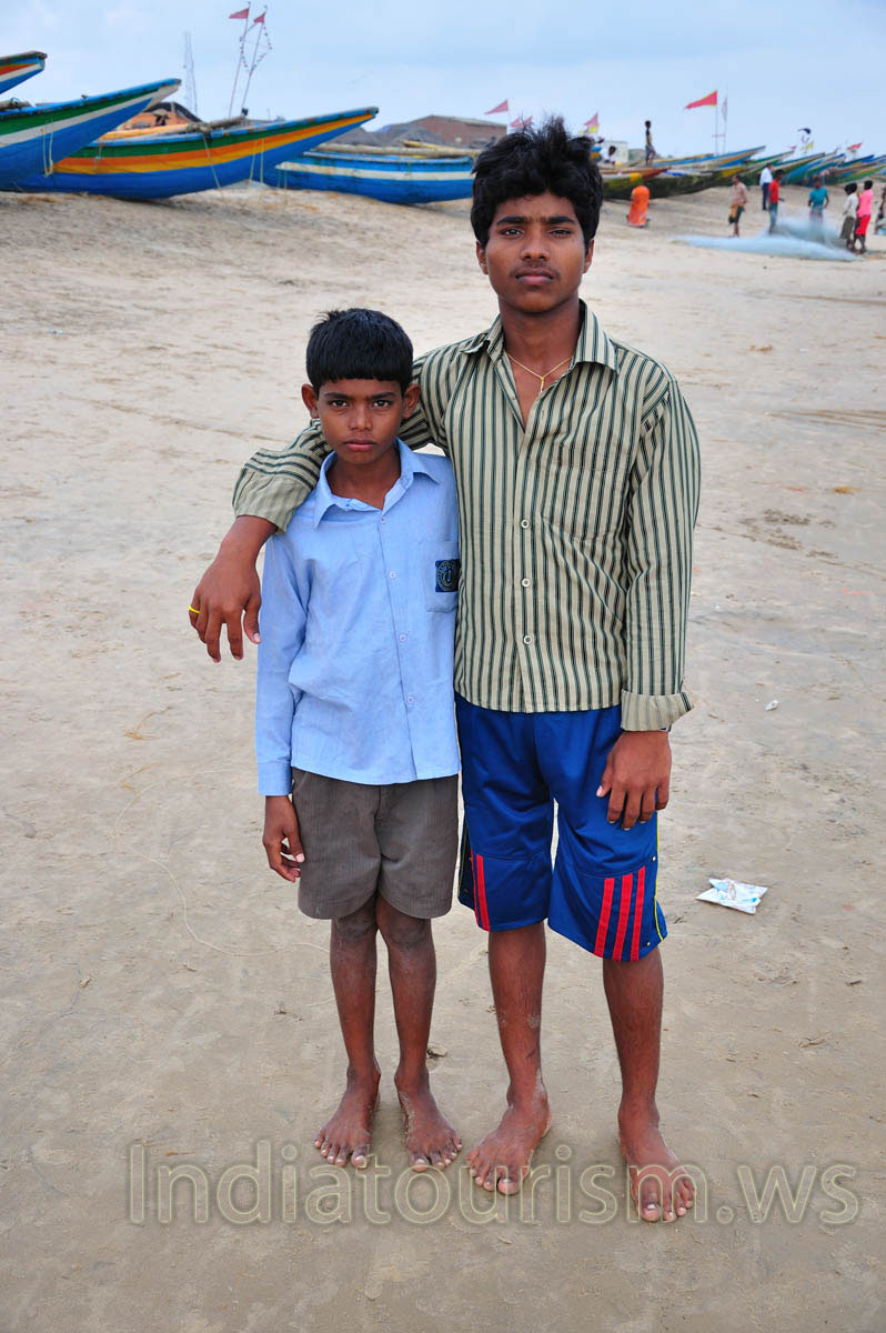 Two boys from the fishermen village
