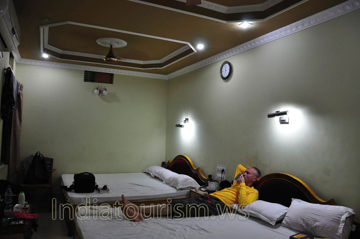 There are two double beds in the first room