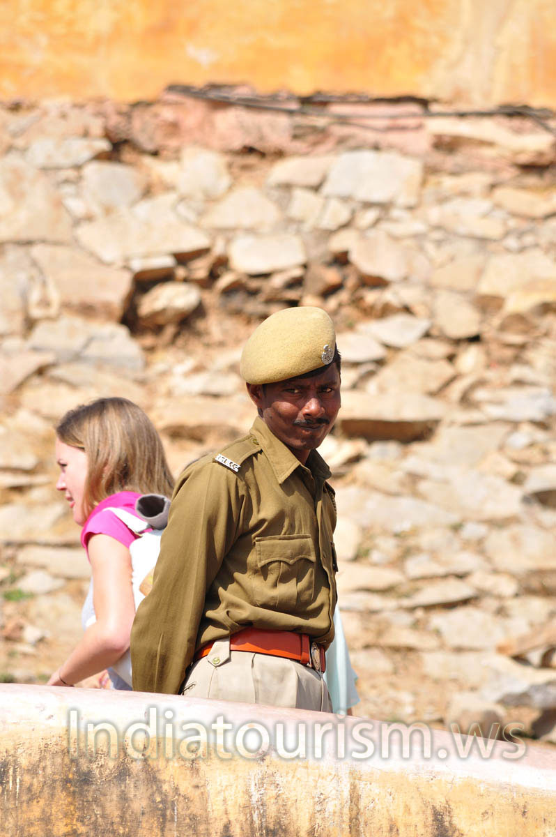 The guard watches over us