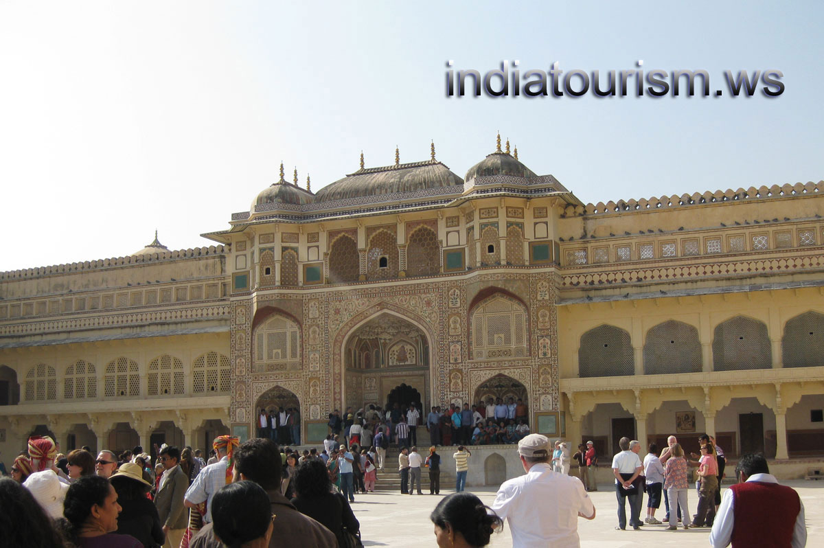 The shimmering gateway is called Ganesh Pol