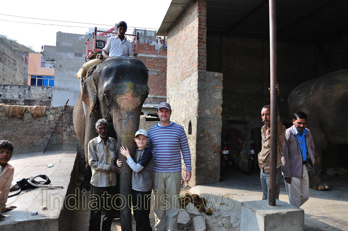 we and elephant have returned from the ride