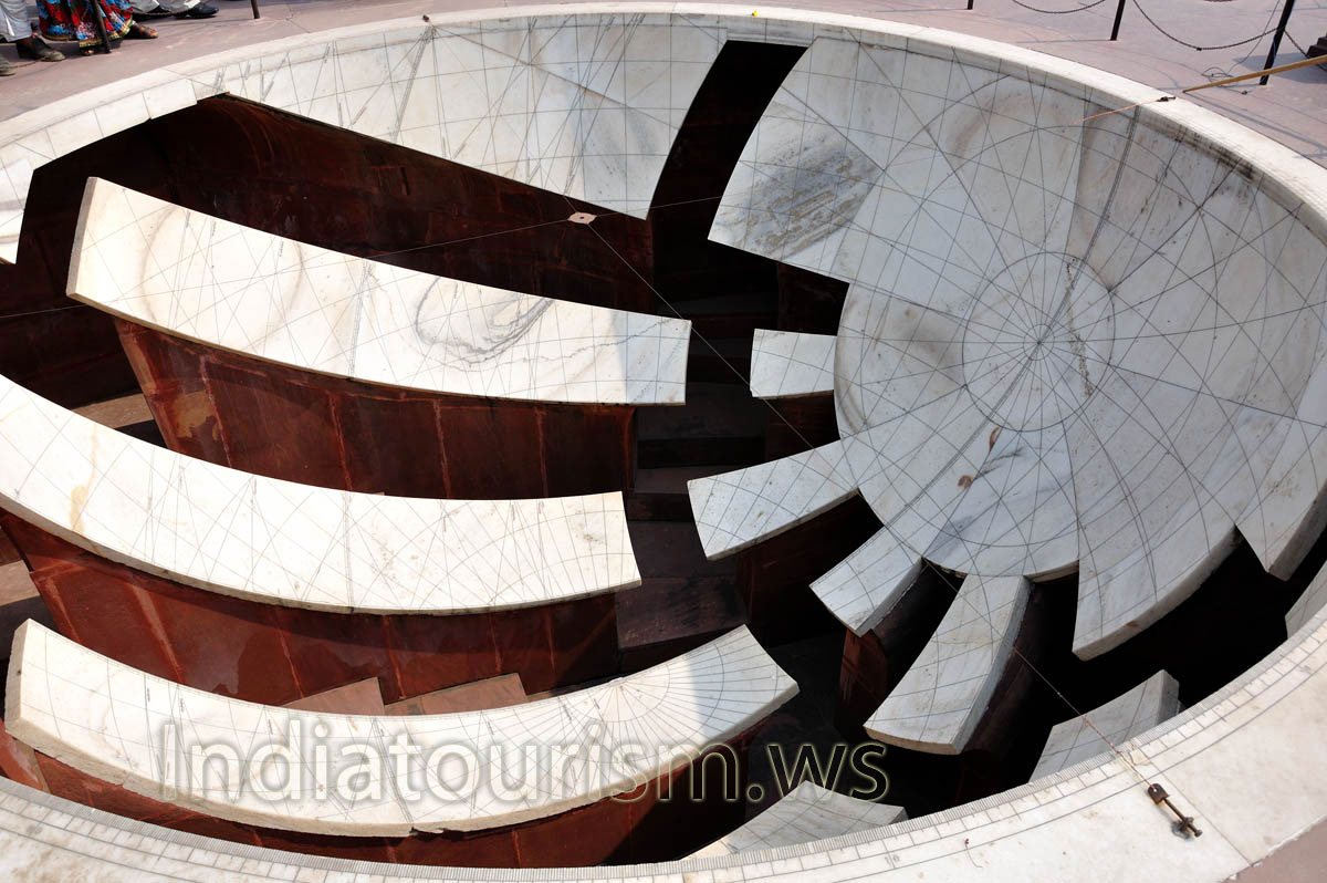 One of the two sunken hemispheres