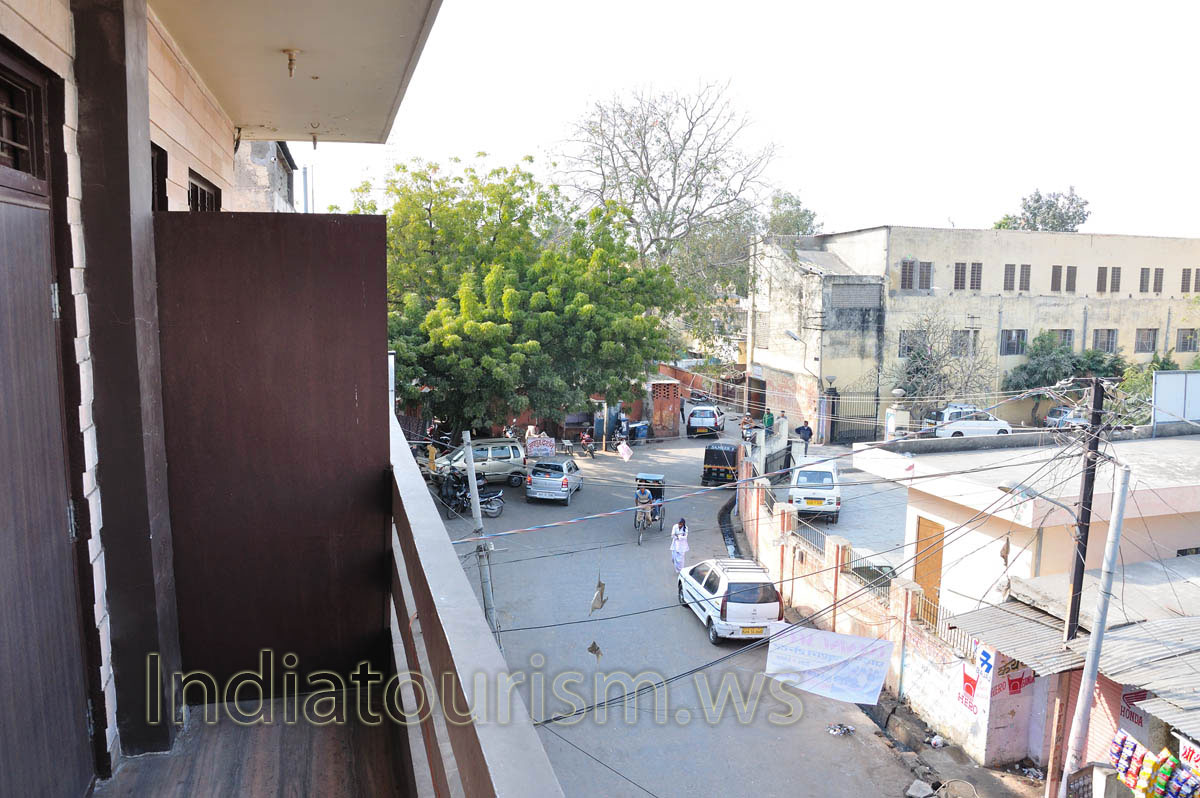 View from the balcony of our room in the K.K. Palace hotel