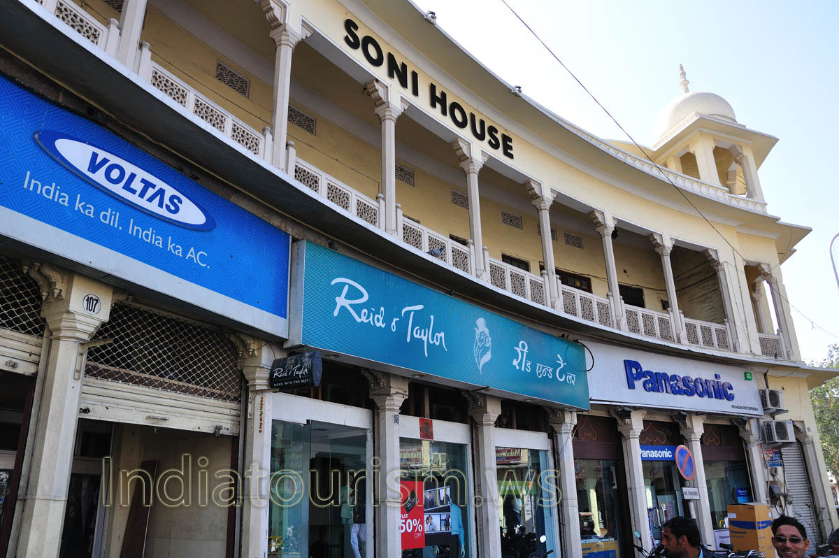 Panch Batti Circle: Soni House; Voltas; Reid & Taylor; Panasonic