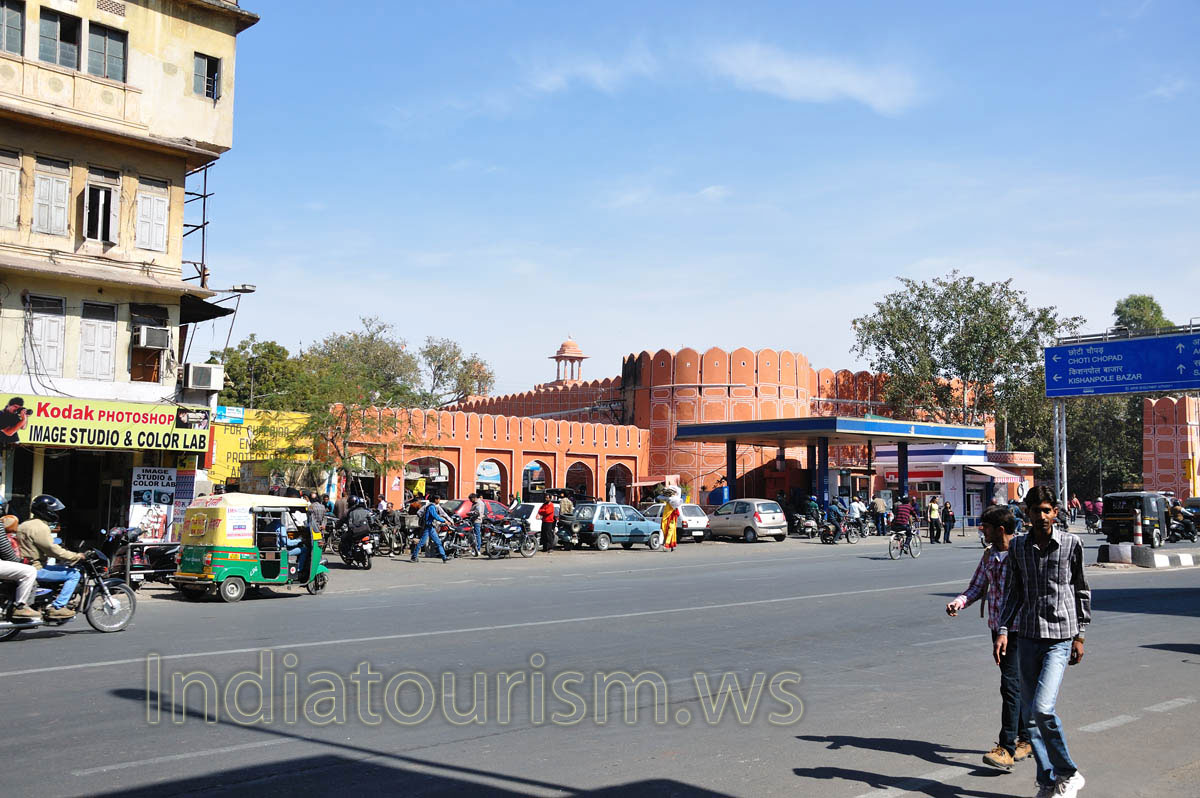 M.I. Road near Kishanpole Gate