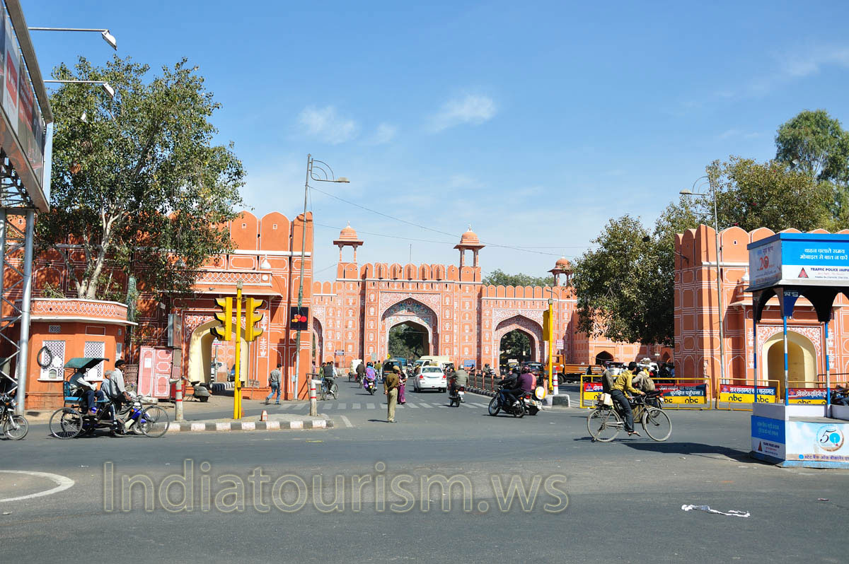Kishanpole Gate view from M.I. Road