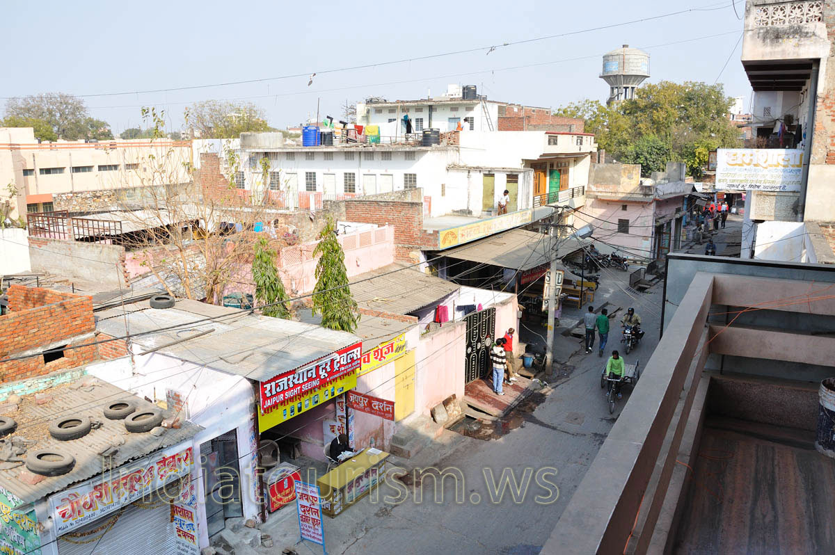 Street view from the second floor of the K.K. Palace hotel