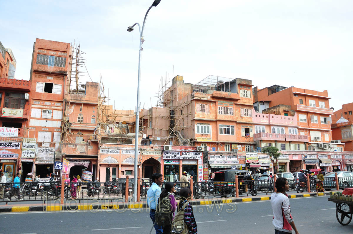 Chaura Rasta street: British medical stores; Kumar opticians; Bon opticians