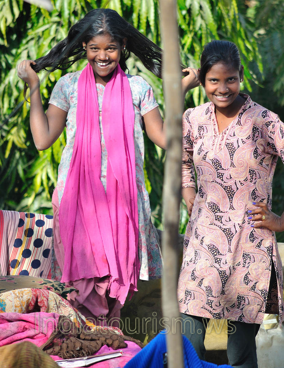 Teenage girl has straightened her hairs