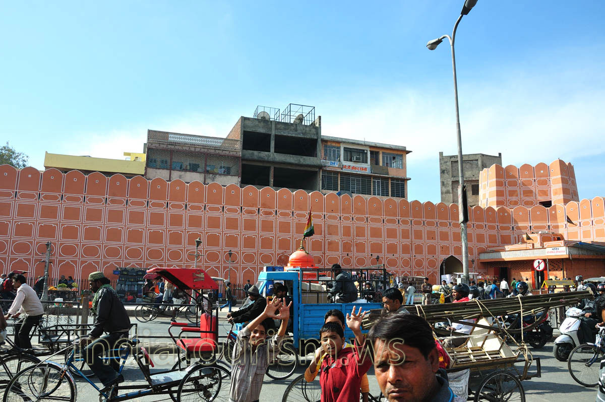 This road traffic is directed to Chandpole Gate